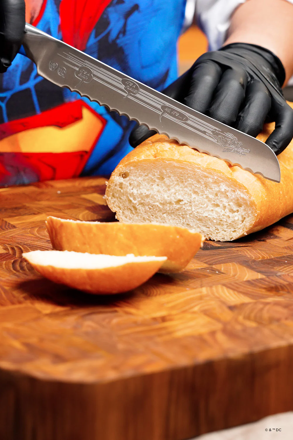 The Superman™ Bundle | 8" Chef Knife + 3.75" Paring Knife + 8" Serrated Bread Knife + Chef's Apron - Image 17