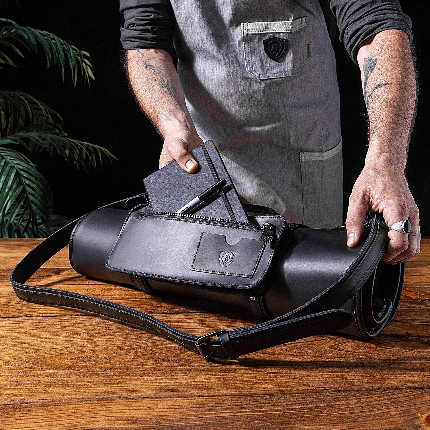 Midnight Black | Full Grain Leather | Vagabond Knife Roll | Dalstrong © - Image 8