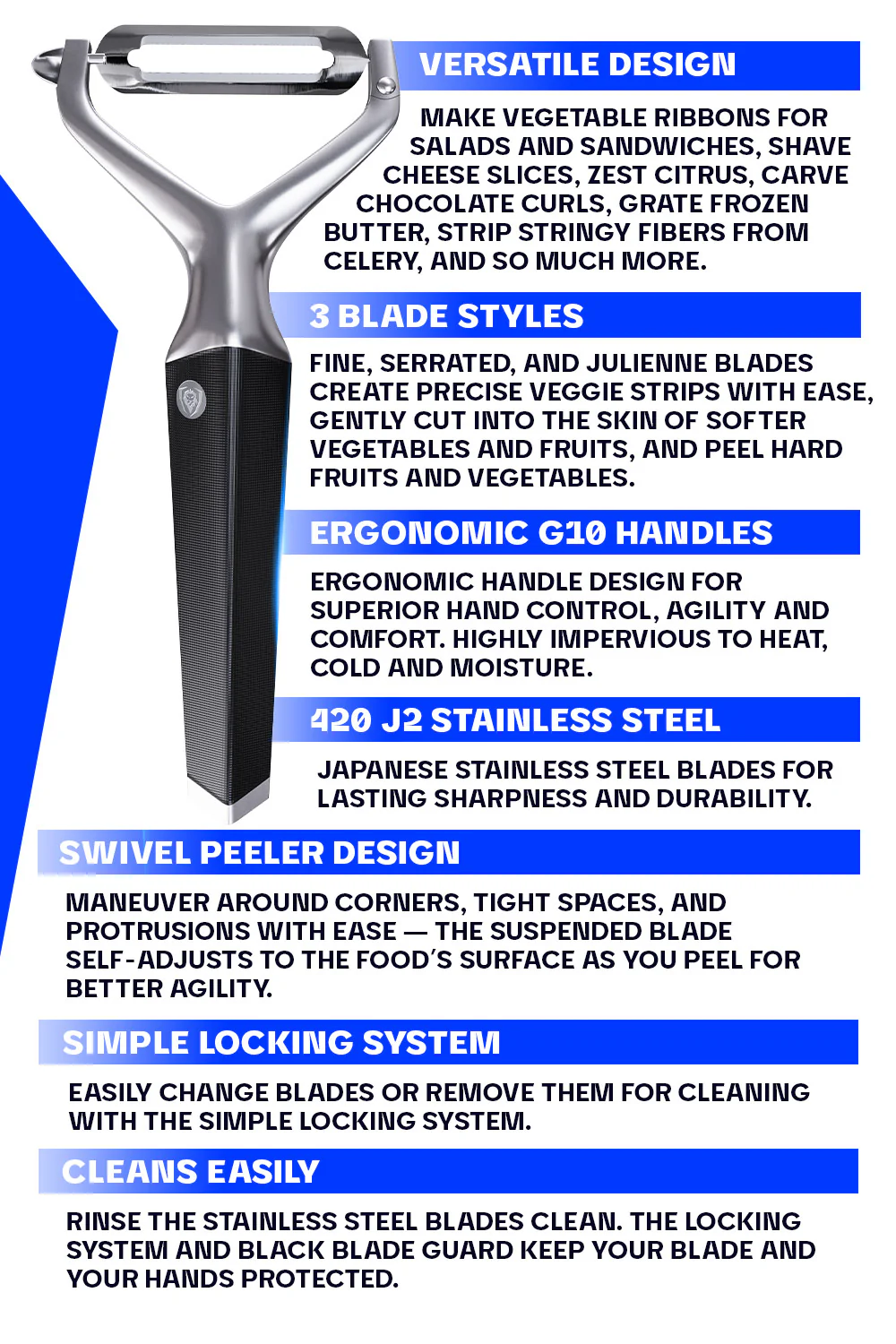 Y Peeler | 3 Blades Case | Dalstrong © - Image 5